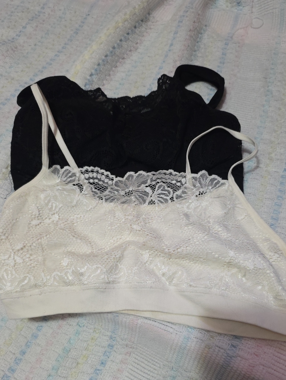 2 Lace Soft-Cup Bralettes - Women Intimates